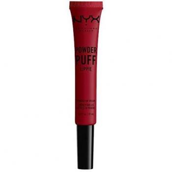 NYX PROFESSIONAL MAKEUP pintalabios mate larga duración Labial Poowder Puff Lippie Lip Cream Tono 3 Group Love Color Rojo oscuro