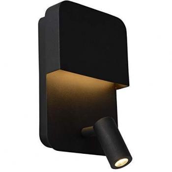 Aplique de Pared LED Boxer con Foco y Puerto USB 10W 3000K Color Negro