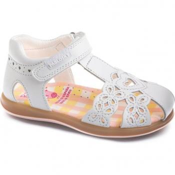 Sandalias Bebé Niña Pablosky de Piel Blanco 029300