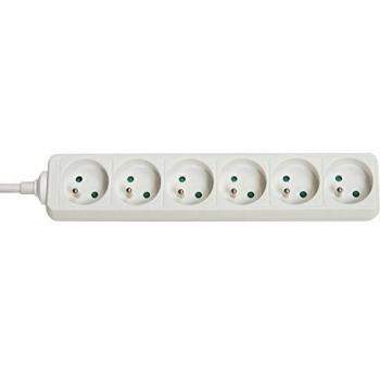 Regleta de 6 Tomas de CA Lindy con Interruptor y Cable de 1.5 m - Blanco para Interiores