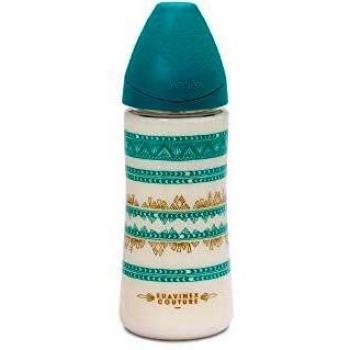 Suavinex - Biberón bebé Premium Haute Couture. Tetina redonda silicona flujo Denso