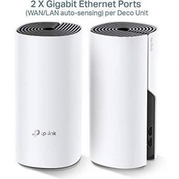 TP-Link Deco M4 Whole Home Mesh Wi-Fi System, Seamless and Speedy Up To 2800 Sq ft coverage, Work with Amazon Echo/Alexa, Router and Wi-Fi Booster Replacement, Parent Control, Pack of 2