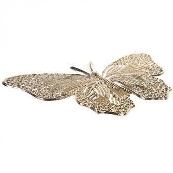 Figura decorativa moderna de metal dorado en forma de mariposa para el hogar