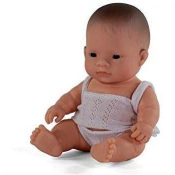 Miniland- Baby Asiático Niño 21cm Muñeco, Color Real, 21 Cm