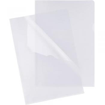Caja de 100 Fundas Dossier A4 con Uñero en Polipropileno Transparente Cristal Liso - Apertura Superior y Lateral, Ideal para Proteger Folios y Documentos de Oficina
