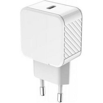 Cargador de pared USB C 65W Power Delivery GaN Ultra Rápido Blanco