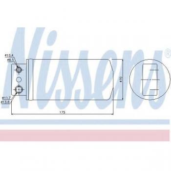 Filtro deshidratante de aire acondicionado Nissens 95058, compatible con R134a y fabricado en aluminio
