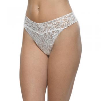 Hanky Panky Original Stretch Signature Lace Thong - Marshmallow - One Size