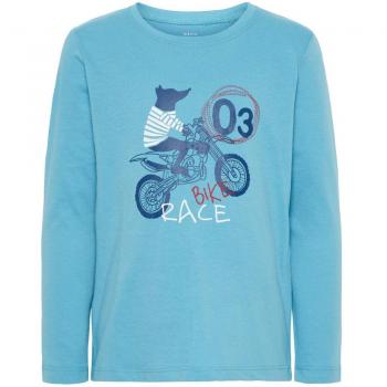 NAME IT Camiseta Manga Larga NIÑO VAGANO - 104, Delphinium Blue