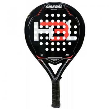 Pala de pádel HBL Sideral negra con diseño moderno, estructura ligera y duradera, superficie rugosa para mayor control en golpes, balance equilibrado para mejor maniobrabilidad, adecuada para jugadores intermedios y avanzados