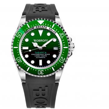 Bobroff Men's Automatic Watch BF0002bv-BFSTN - 42mm Silver/Black/Green