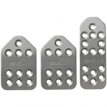 Sparco S037879BT01 Pedales Piuma, Normal, Gris, Pack de 3