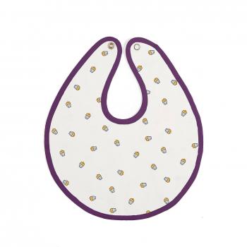 Baby Bites Original - Babero Impermeable Morado- estampado Muffins