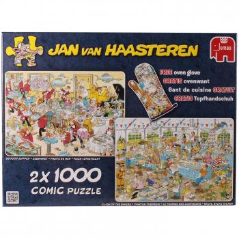 Rompecabezas Jumbo 19003 Jan van Haasteren Frenesí de Comida - 1000 piezas