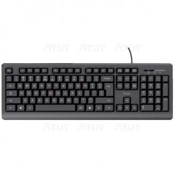 Teclado Trust Basics USB QWERTY Negro Inglés EEUU