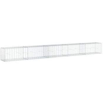 vidaXL Gabion Basket with Cover 500x50x50 cm Galvanised Iron