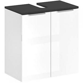 Mueble bajo lavabo Otis, Blanco alto brillo, 58 x 60 cm, ajustable, Vicco
