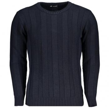 U.S. Polo Assn. Grand Polo Blue Fabric Sweater - XXL, Round-neck Knitwear, male, Blue, Size: 2XL, Crew Neck Sweater with Contrast Details