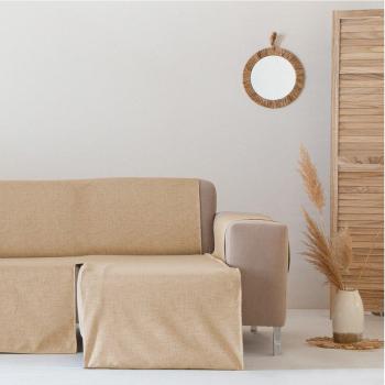 GAMUSI - Cubre sofá chaise longue derecho impermeable crudo
