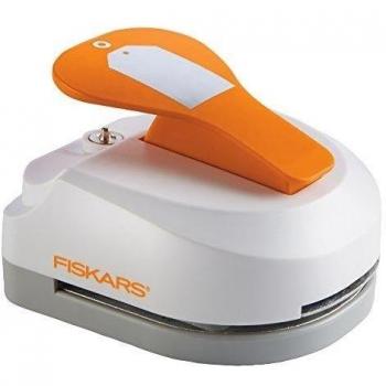 Fiskars Perforadora de etiquetas 3 en 1- Sencilla, para etiquetas
