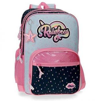 MOVOM Mochila Doble Compartimento Adaptable Rainbow, Color Multicolor