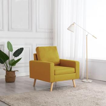 Sillón de tela Day and Night amarillo con características de comodidad, diseño moderno y funcionalidad para uso en día y noche