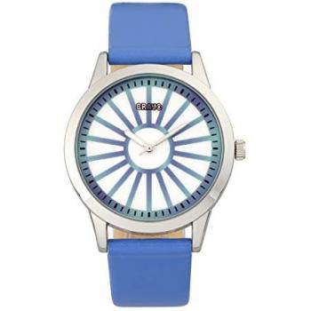 Crayo Electric Blue Quartz Unisex Watch with Leatherette Strap