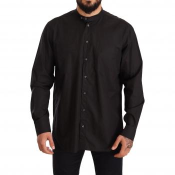 Dolce & Gabbana Black 100% Cotton Formal Dress Top Shirt - IT41 | L