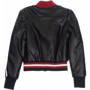 Fun & Fun - Chaqueta de Piel sintética para niña, Color Negro Negro 32