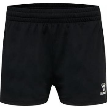 Hummel Pantalones Cortos Referee Chevron para mujer, diseño Chevron, tejido ligero y transpirable, cintura elástica con cordón ajustable, logotipo Hummel en la pierna, ideal para actividades deportivas y entrenamiento