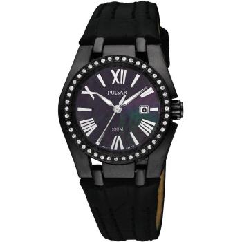 Pulsar Women's Quartz Analog Watch with Leather Strap PXT689X1 (27mm)