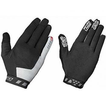 GripGrab Vertical InsideGrip Long Finger Professional MTB Gloves Un-Padded Anti-Slip Off-Road Cycling Black and Orange Guantes Largos Ciclismo, Unisex-Adult, Negro, XXL