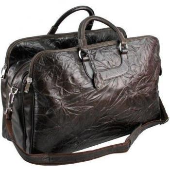 Dermata Bolsa de viaje piel 60 cm marrón oscuro