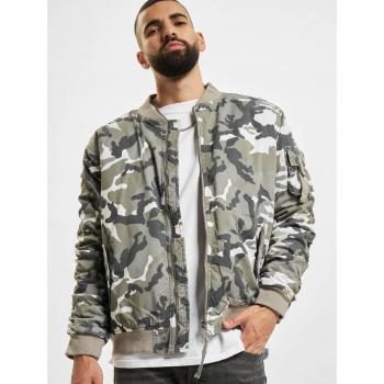 Urban Classics Men's Vintage Snow Camo Cotton Bomber Jacket