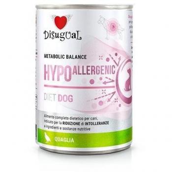 Disugual Comida Húmeda Hypoallergenic de Codorniz para Perros - 400 gr