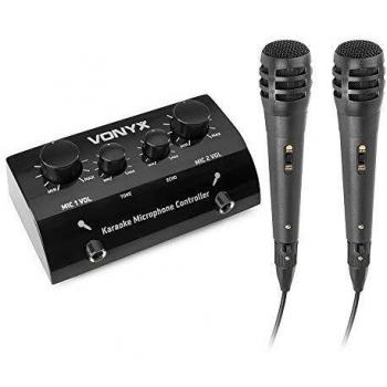 Vonyx AV430B Controlador micrófonos Karaoke Negro