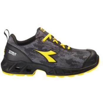 Zapatillas Deportivas de Seguridad S3P Diadora Shark Impact Baja ESD Negra/Gris 45