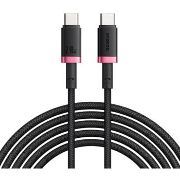 Cable Baseus Dura Tipo C a Tipo C de 240W, 1m, Carga Rápida, Ultrarresistente, para iPhone 15/16 y Macbook Pro