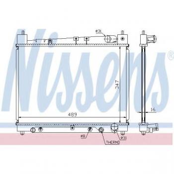 Radiador de refrigeración del motor NISSENS 64799