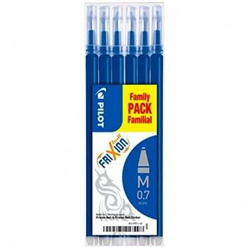 Set de 6 recargas Pilot FriXion Ball 0.7 mm azul - punta media