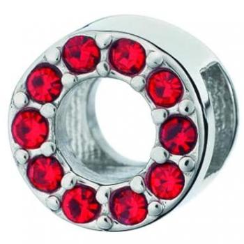 Abalorio AN Jewels Pendente Acero Redondo con Pedrería Roja AL.DLI01RD - Joyería Mujer