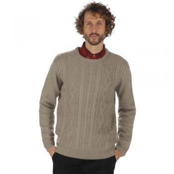 Regatta Mens Koby Acrylic Cable Knit Crew Neck Pull Over Casual Jumper