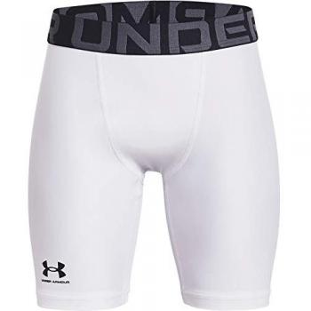 Under Armour Heatgear Compression Short Leggings for Boys 14-16 Years White