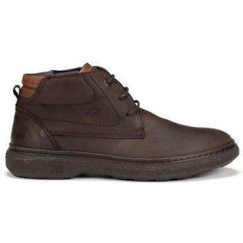 Botines de piel para hombre Fluchos F1878, color castaño, talla 45, suela de goma y plantilla extraíble