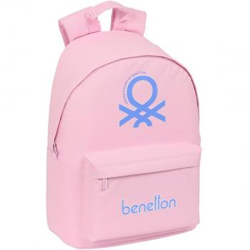 Mochila para Portátil Benetton Safta Pink 41cm Rosa Claro