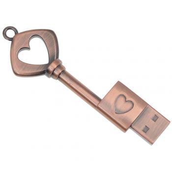 Kepmem 16GB Memorias USB 2.0 Formas Corazón Llave USB Portátil Pendrive