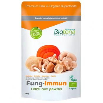 Fung-inmun polvo Superfoods Bio 150g (maitake, shiitake, hericium, reishi) Biotona