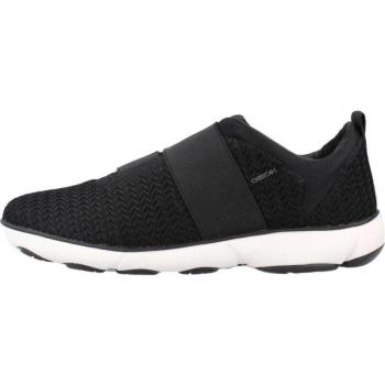 Zapatillas deportivas de Mujer Geox D Nebula B, color negro, diseño ligero y transpirable, suela de goma antideslizante, tecnología Respira para mayor comodidad, plantilla acolchada y cierre con cordones