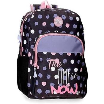 Roll Road Roll Road The time is now Mochila Escolar con Carro Negro 30x40x13 cms Poliéster 15,6L