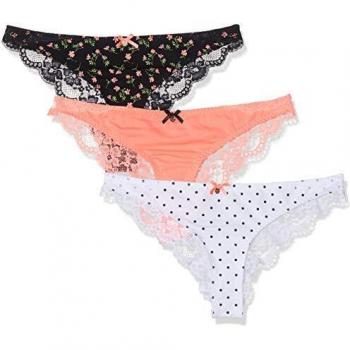 Superdry Ellie Lace Brief Triple Pack Braguita, Multicolor